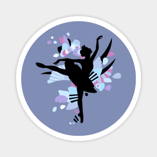 Blueberry Ballerina Colorful Pastels Cutout Magnet